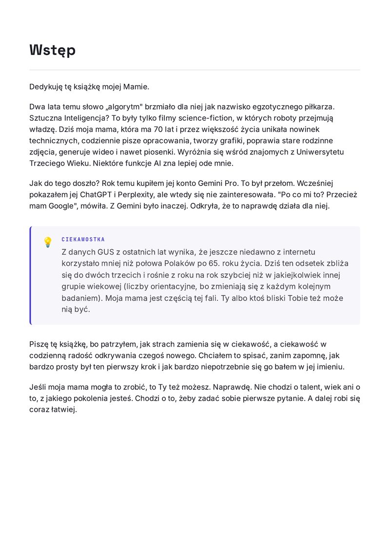 Przykładowa strona z książki